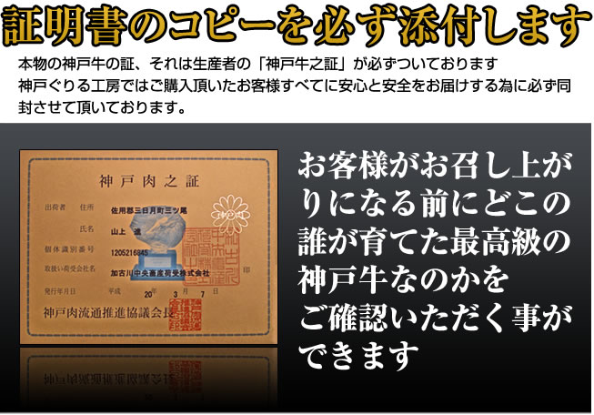 証明書のコピーを必ず添付します