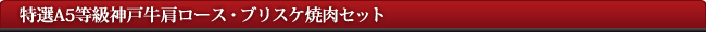 神戸牛肩ロース・ブリスケ焼肉セット