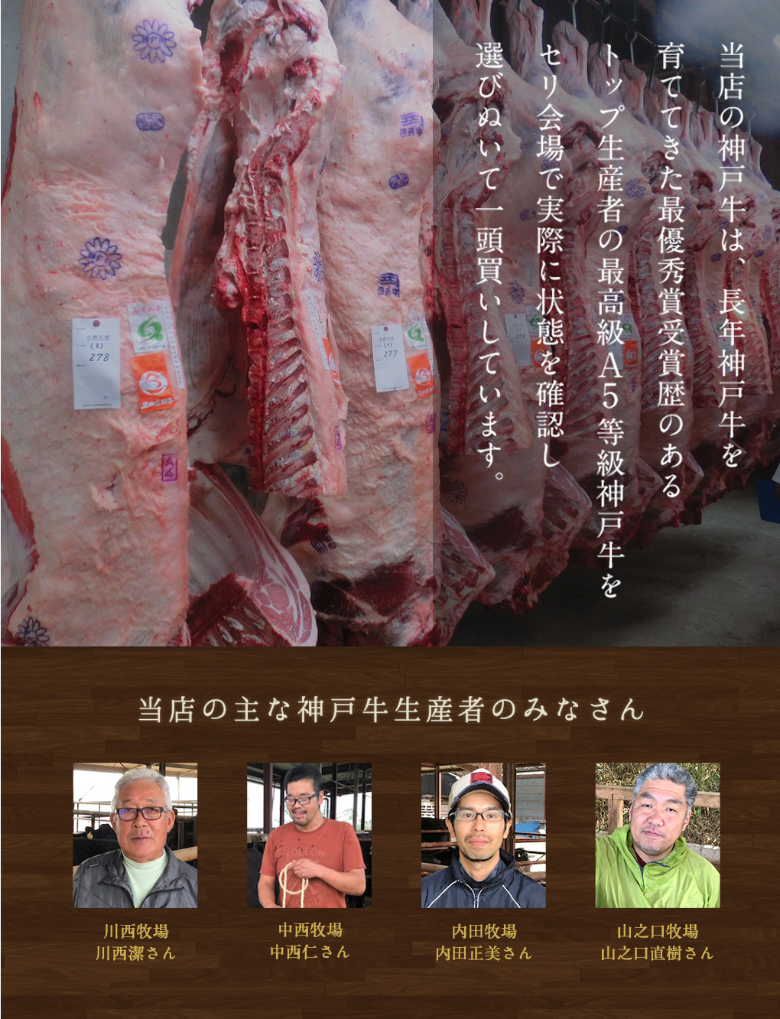 当店のa5等級神戸牛と生産者さんの紹介